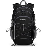 RealCool Hiking Backpack for Men Women,30L Lightweight Waterproof Travel Camping Backpack Hiking Daypack for Cycling Running Black