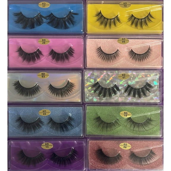 RealLavishDoll 10 Pairs Faux Mink Lashes, False Eyelashes