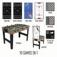 thumbnail image 1 of Realplay Tzumi 10-in-1 Multi Game Table for Arcade Games with Basketball, Foosball, Ping Pong, and More, 1 of 10