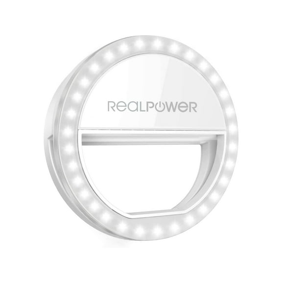 RealPower Eva Selfie Light, 36 LED Ringleuchte, Selfie Licht fr Handys, Selfie Ring Licht He