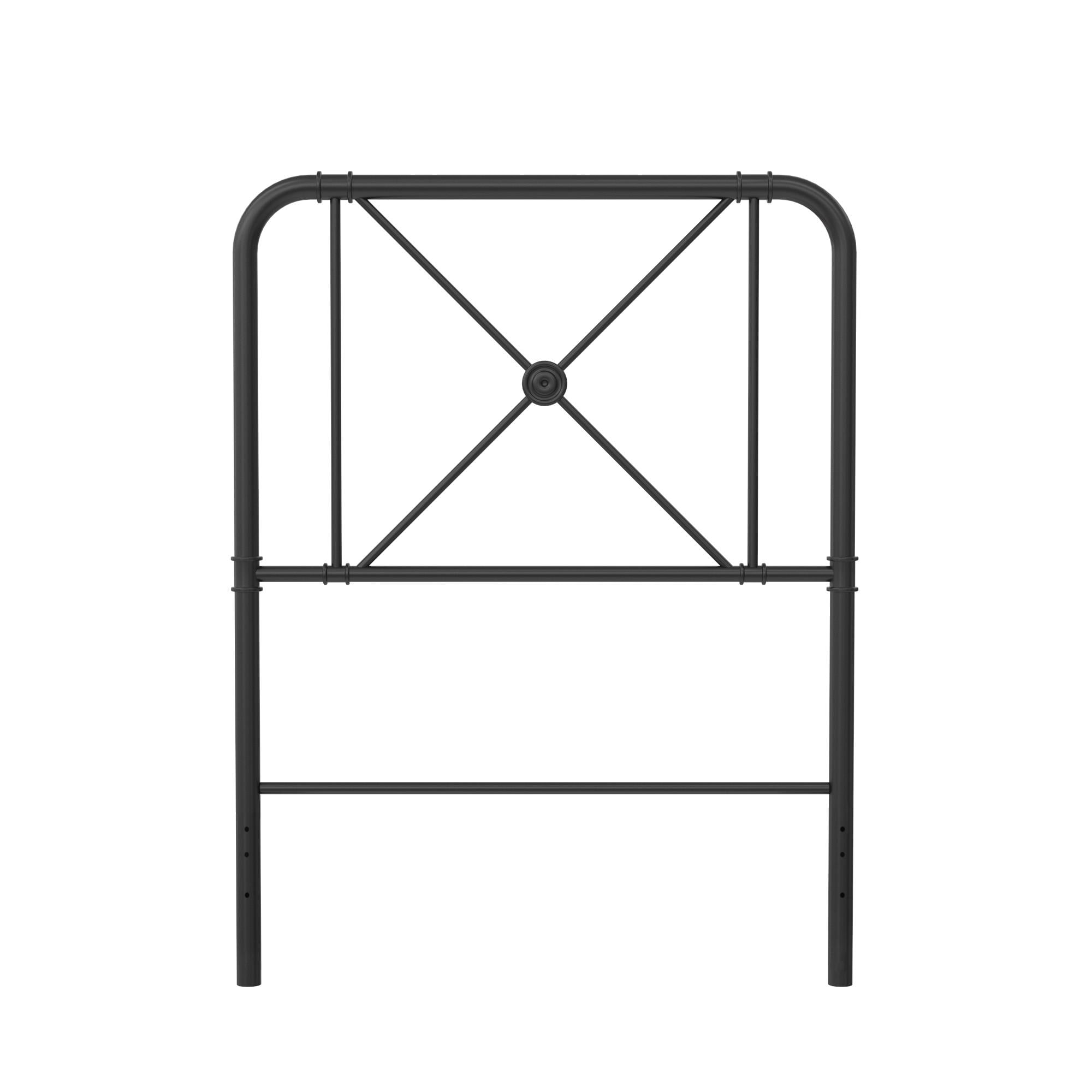 RealRooms Modern Steel Allysa Medallion Accented Metal Headboard for