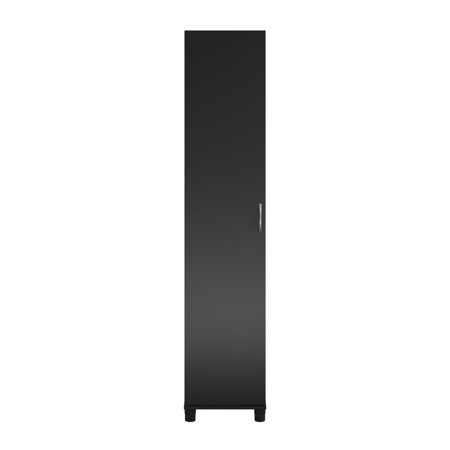RealRooms Basin 16" Utility Storage Cabinet with Adjustable Shelving, Black