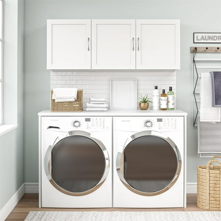 RealRooms Basin Framed 54" Wall Cabinet, White