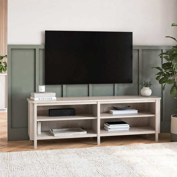 RealRooms Farmhouse Console for TVs up to 75", Blonde Oak