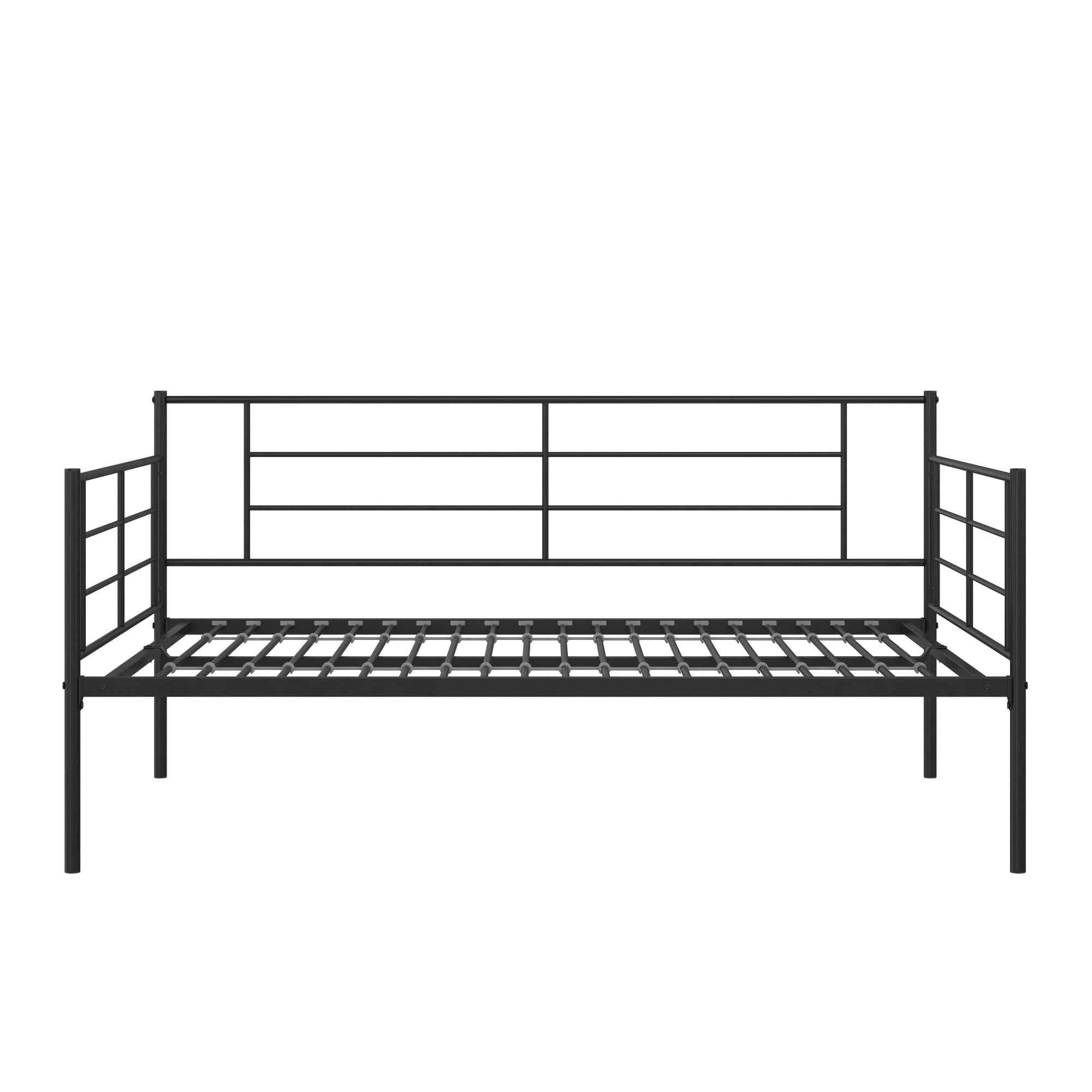 RealRooms Praxis Metal Daybed with Steel Frame and Slats Under