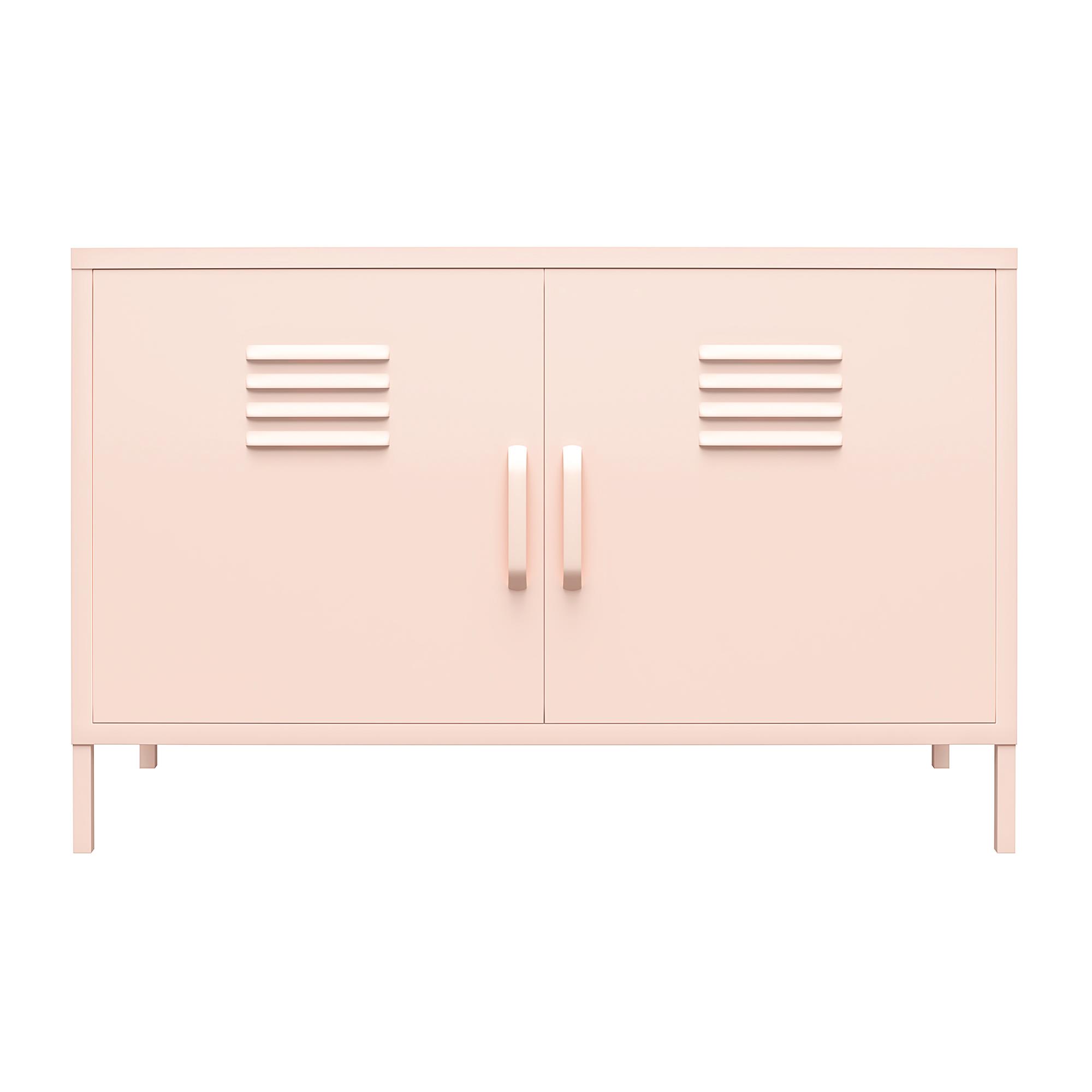 RealRooms Shadwick 2 Door Metal Locker Accent Cabinet, Pink - image 1 of 10