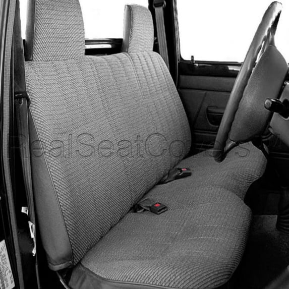 RealSeatCover made to fit 1985 - 1995 Toyota Pickup Small Notched Cushion Bench Gray Seat Cover Exact Fit