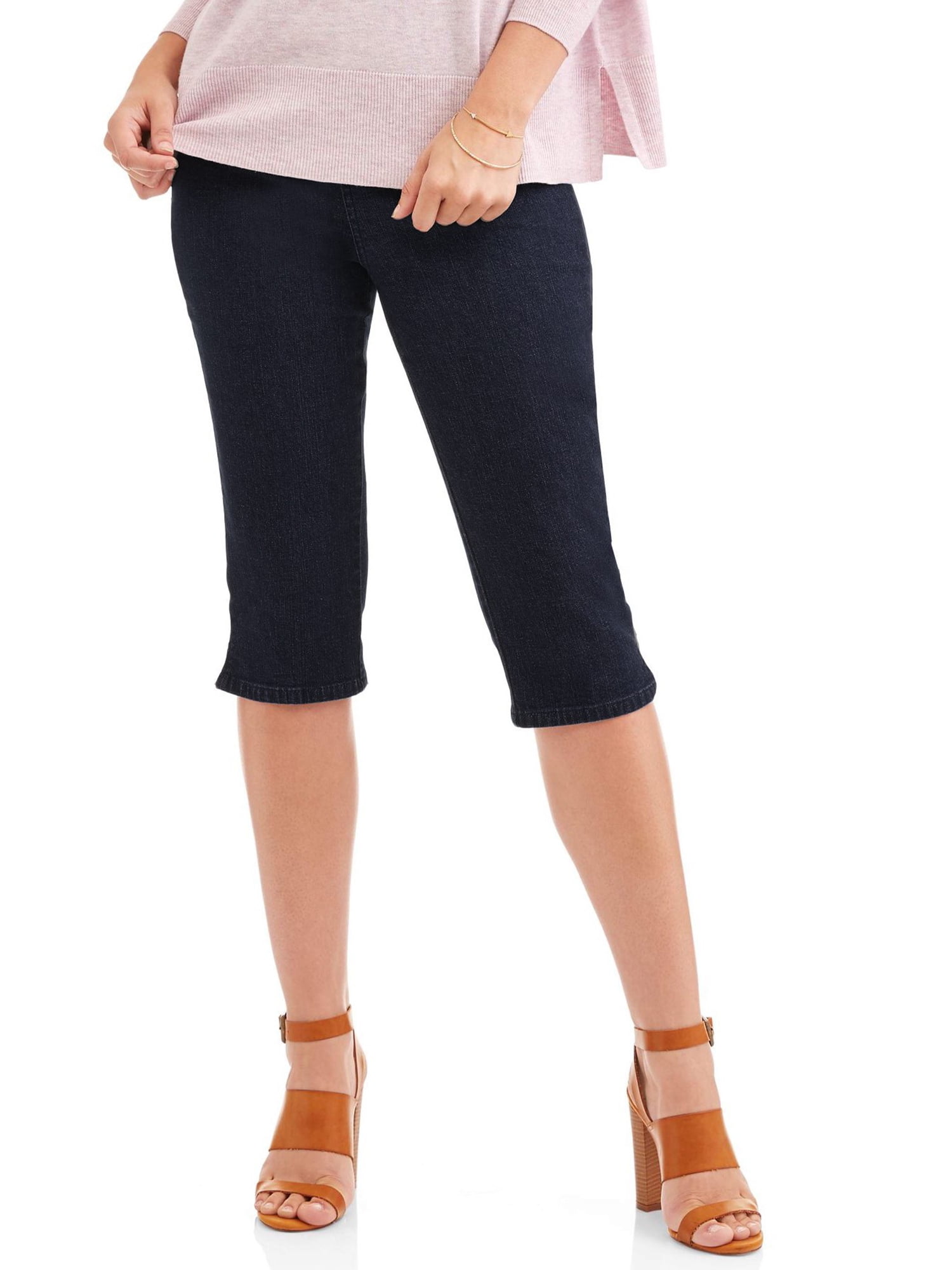 RealSize Women’s 17" Pull On Stretch Capri Pants