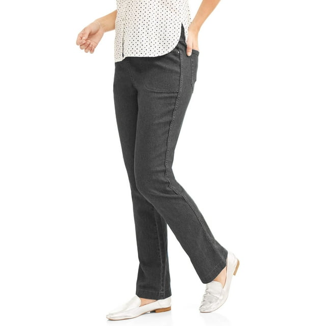 RealSize Women's 4 Pocket Stretch Pull On Bootcut Jeans, Sizes SXXL