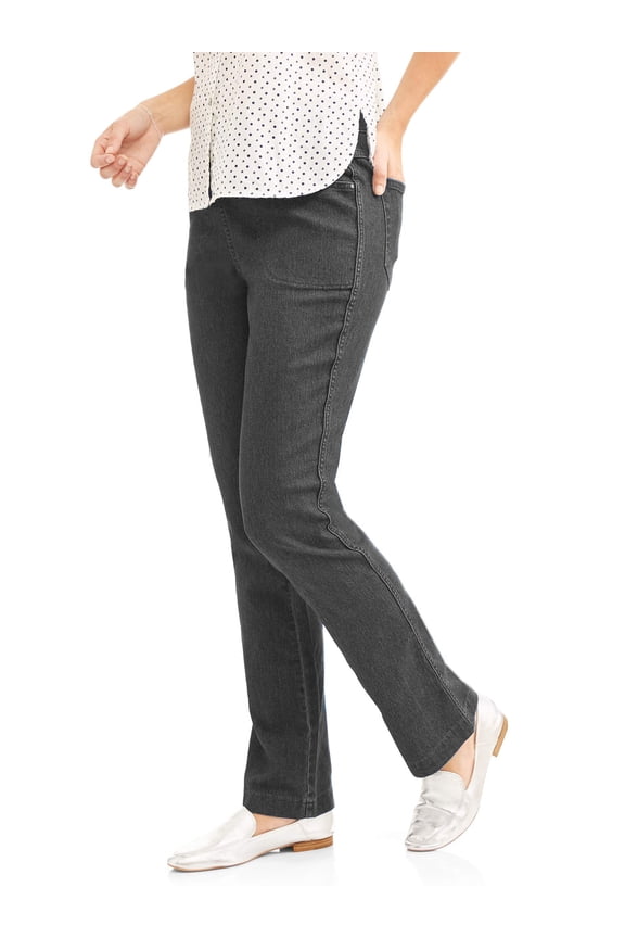 Women's 4 Pocket Stretch Pull On Bootcut Jeans, Sizes S-XXL, Available in Petite