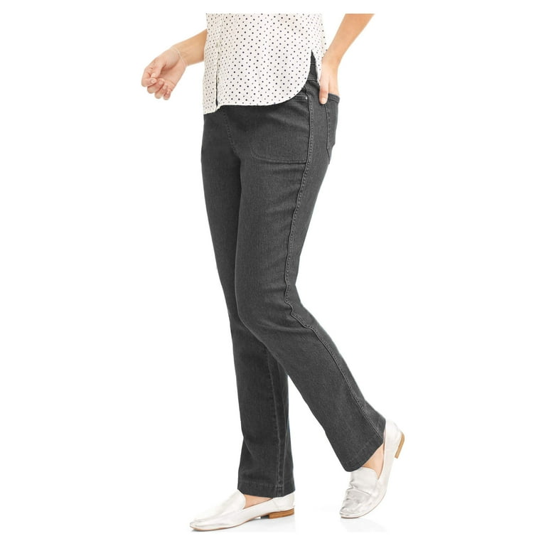 RealSize Women's 4 Pocket Stretch Pull On Bootcut Jeans, Sizes S-XXL,  Available in Petite - Walmart.com