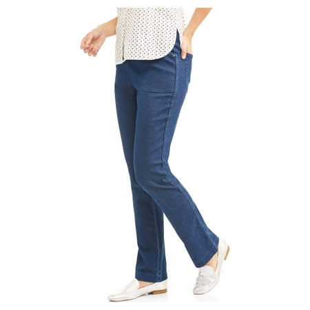 RealSize Women's 4 Pocket Stretch Pull On Bootcut Jeans, Sizes S-XXL, Available in Petite