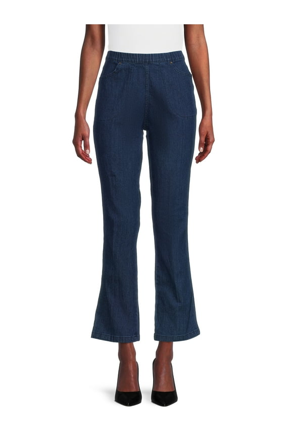 Women's 4 Pocket Stretch Pull On Bootcut Jeans, Sizes S-XXL, Available in Petite