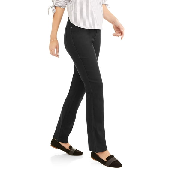 RealSize Women's 4 Pocket Stretch Pull On Bootcut Jeans