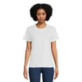 thumbnail image 1 of RealSize Women's Crewneck Tee with Short Sleeves, Sizes XS-XXXL, 1 of 6