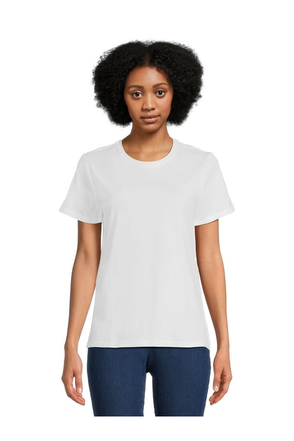 Women's Crewneck Tee with Short Sleeves, Sizes XS-XXXL