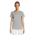 thumbnail image 1 of RealSize Women's Embellished Crewneck Tee with Short Sleeves, Sizes XS-3XL, 1 of 6