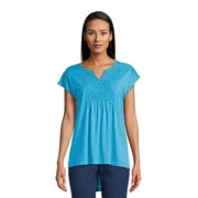 REALSIZE Real Size Women's Crochet Bib Tunic Top, Women's and Women's Plus XS-4X