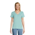 thumbnail image 1 of RealSize Women's Lace V-Neck Tee with Short Sleeves, Sizes XS-XXXL, 1 of 6