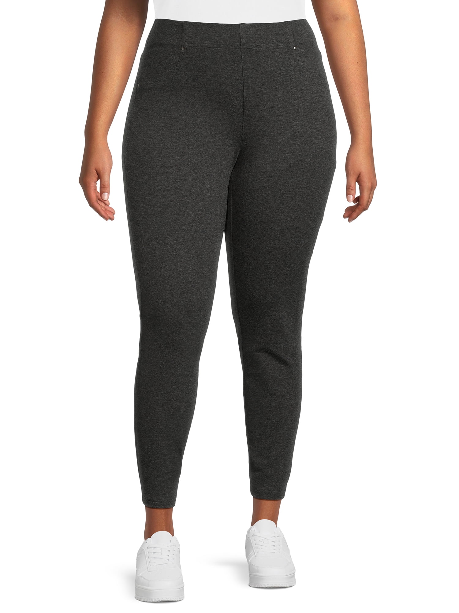 RealSize Women's Plus Size Pull On Ponte Pants - Walmart.com