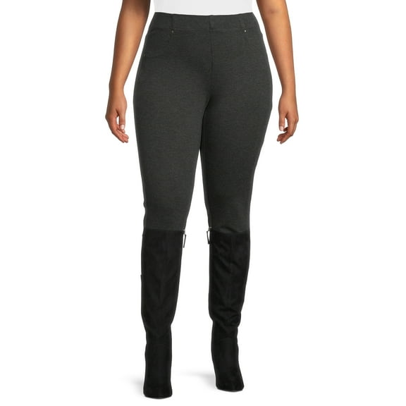 RealSize Women's Plus Size Pull On Ponte Pants