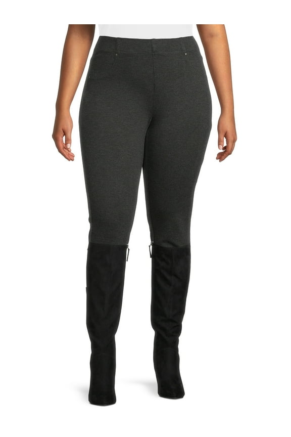Women's Plus Size Pull On Ponte Pants