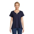thumbnail image 1 of RealSize Women's Sharkbite Hem Tee with Short Sleeves, Sizes XS-XXXL, 1 of 6