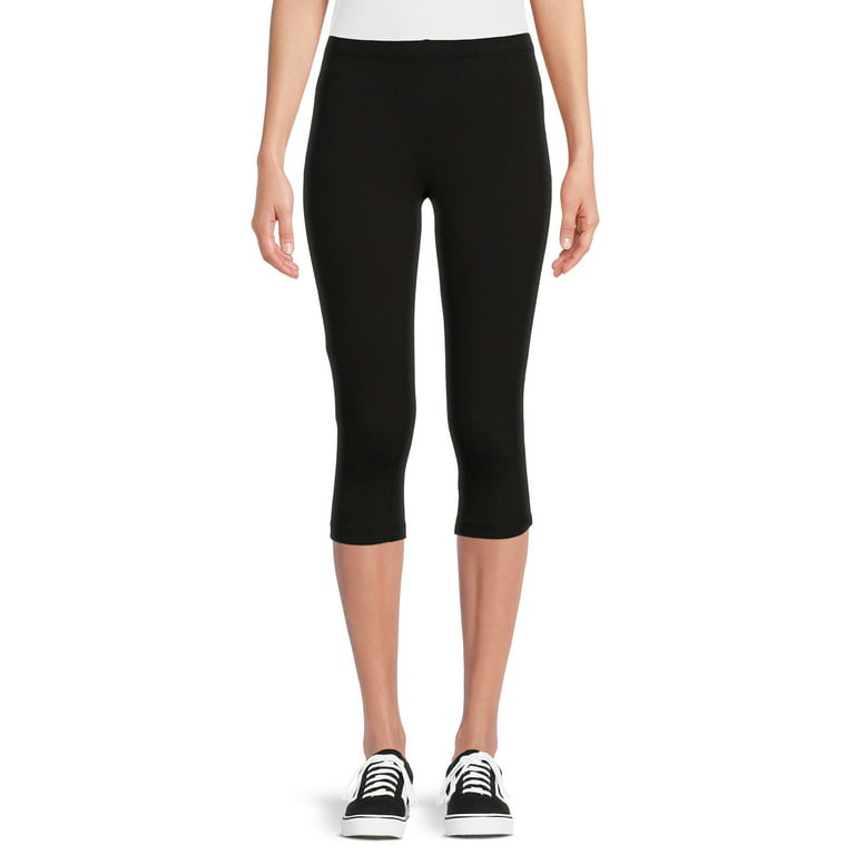 RealSize Women's Stretch Jersey Capri Leggings, XS-XXXL