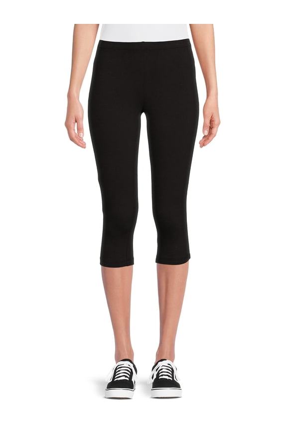 Women's Stretch Jersey Capri Leggings, XS-XXXL