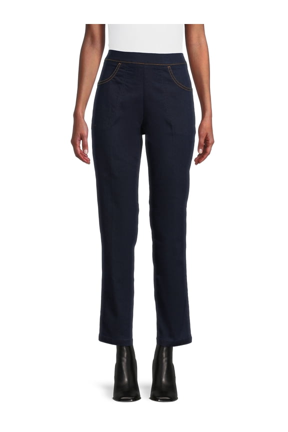 Women's Stretch Pull On Pants with Pockets, 29" Inseam for Regular, Sizes XS-XXL