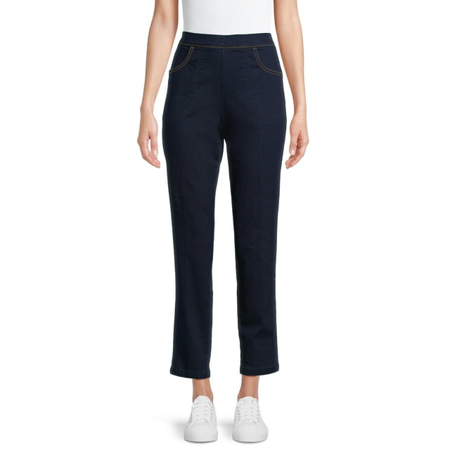 RealSize Women's Stretch Pull On Pants with Pockets, 29" Inseam for