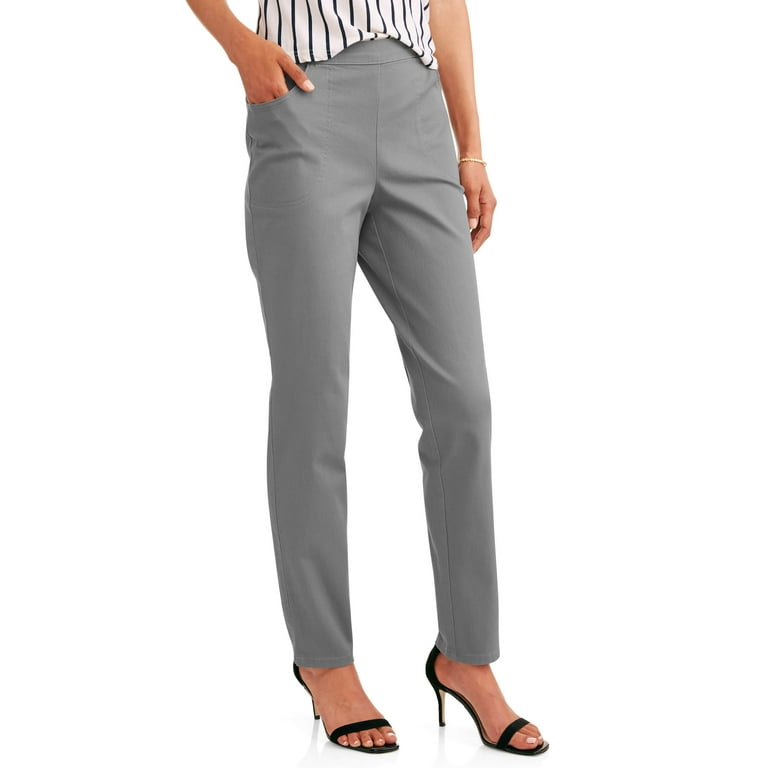 RealSize Women s Stretch Pull On Pants with Pockets Walmart