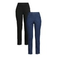 thumbnail image 1 of RealSize Womens Two-Pocket Stretch Pull-On Pants, also in Petite, 2 Pack, 1 of 6