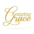 thumbnail image 1 of RealSteel: Amazing Grace Wall Art – Inspirational Metal Décor for Home or Garden (14"/Gold), 1 of 7