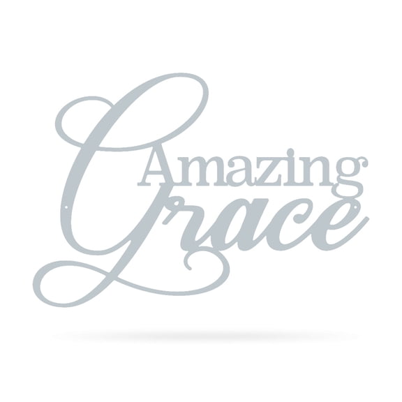 RealSteel: Amazing Grace Wall Art – Inspirational Metal Décor for Home or Garden (14"/TS)