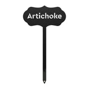 RealSteel Artichoke Metal Plant Marker Garden Stake, 1 Marker, Black, 6 x 11 in