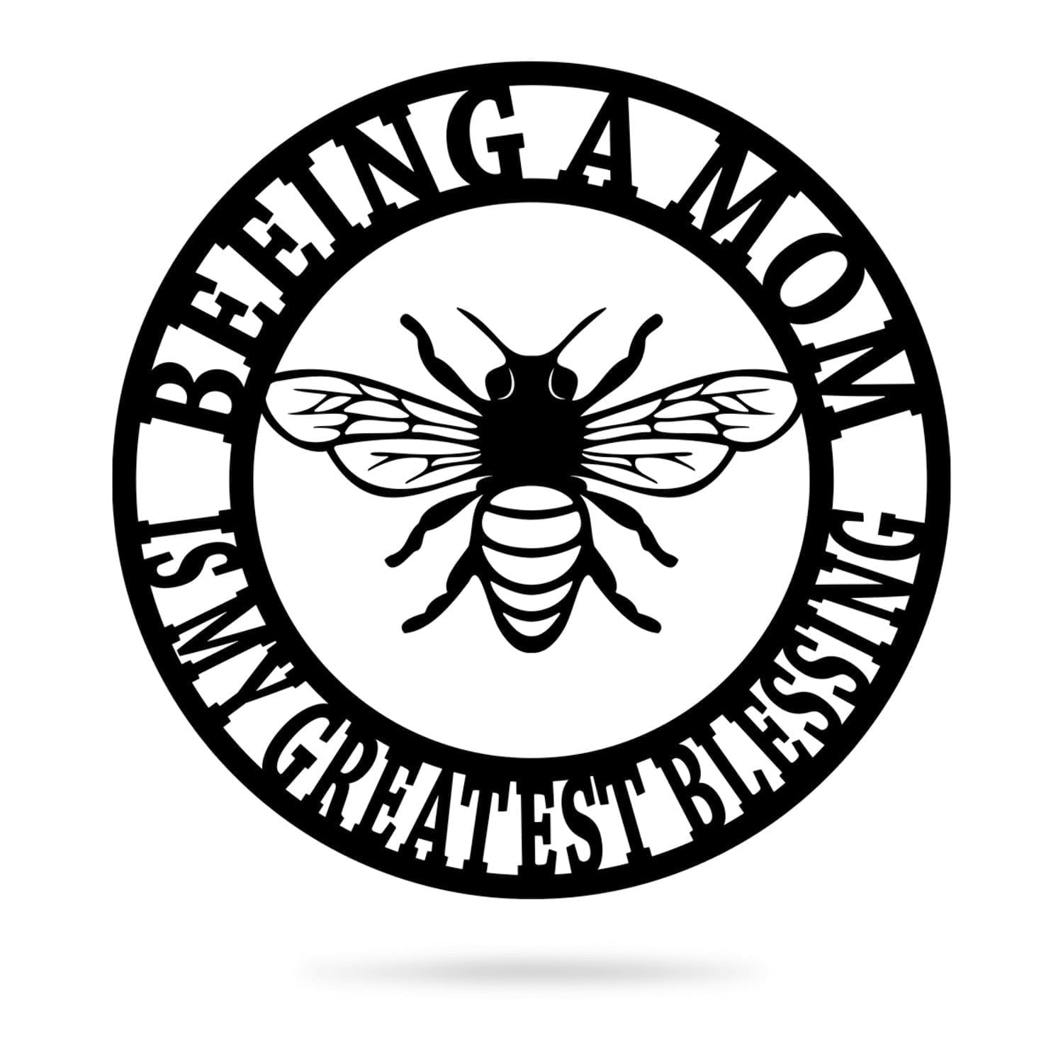 RealSteel Beeing A Mom Wall Art - Celebrating Motherhood (18"/ Black)