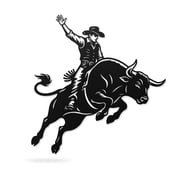RealSteel Bucking Bull Metal Wall Art Black, 17  x 18