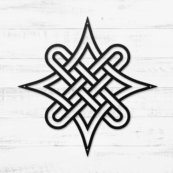 RealSteel Celtic Knot Symbols Metal Wall Art – Timeless Celtic Symbols | Made in USA (Black-12")