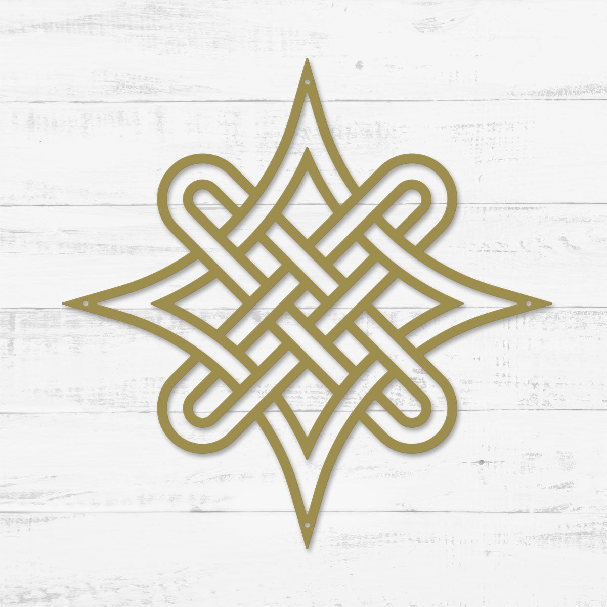 RealSteel Celtic Knot Symbols Metal Wall Art – Timeless Celtic Symbols | Made in USA (Gold-12")