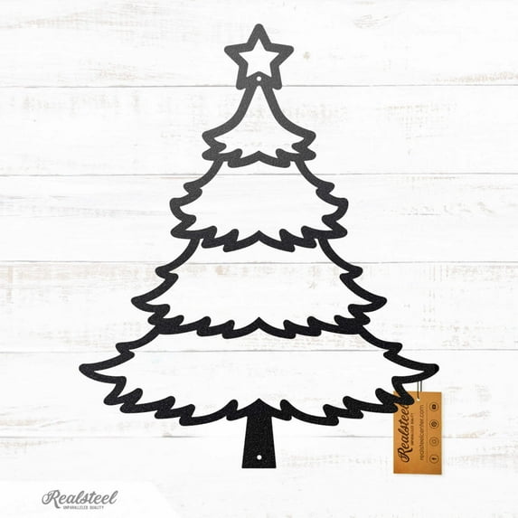 RealSteel: Choose Your Christmas Tree Design - Customizable Metal Holiday Décor for Indoor/Outdoor Display (Type3-B-18)