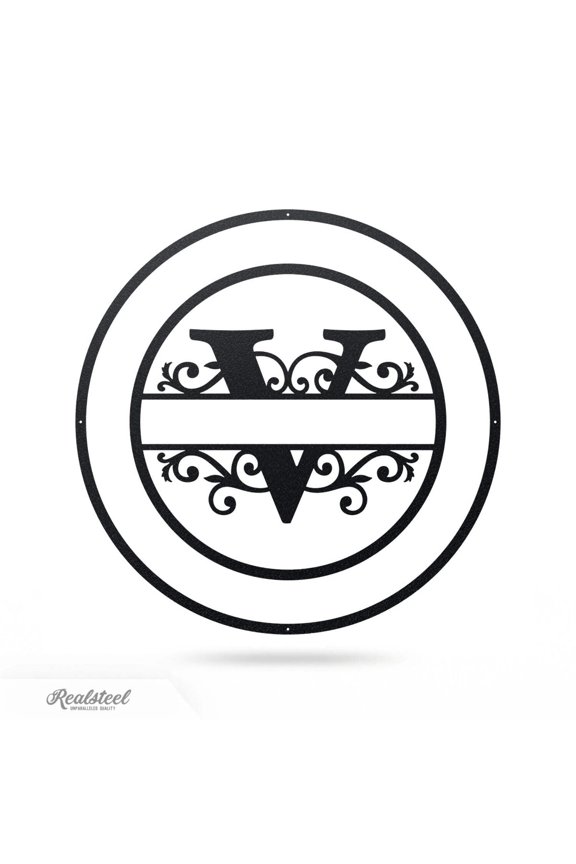 Elegant Personalized Name Monogram | Letter V | 18 Inch | Black