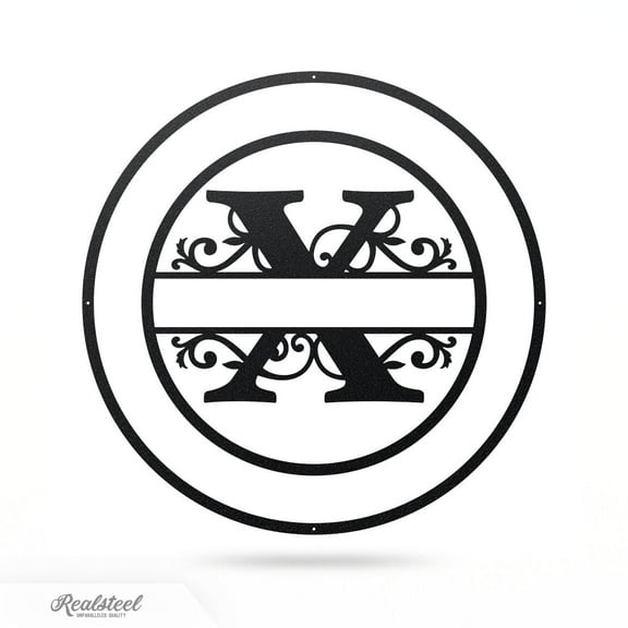 RealSteel Elegant Personalized Name Monogram – Custom Metal Wall Art with Names, Initial & Year – Wedding, Anniversary & Housewarming Gift – 36"