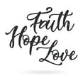 thumbnail image 1 of RealSteel Faith Hope Love Wall Décor, Inspirational Indoor/Outdoor Art (Black), 1 of 3