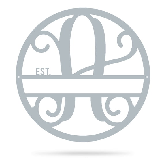 RealSteel Personalized Metal Family Legacy Monogram - Letter A (Textured Silver, 18")