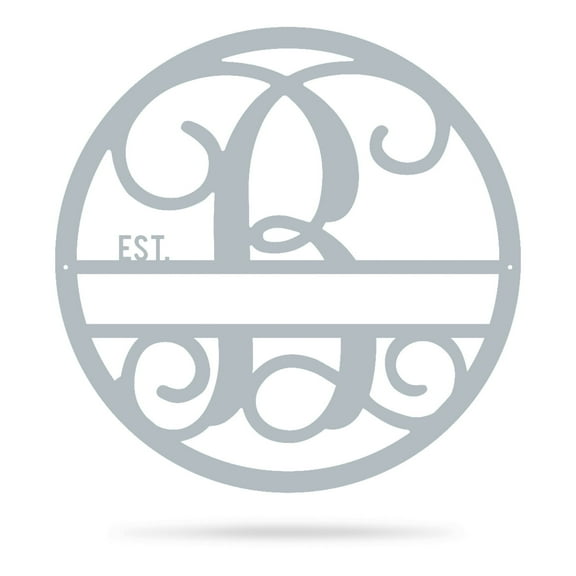RealSteel Family Legacy Monogram – Personalized Metal Name Sign (Letter B, 18")