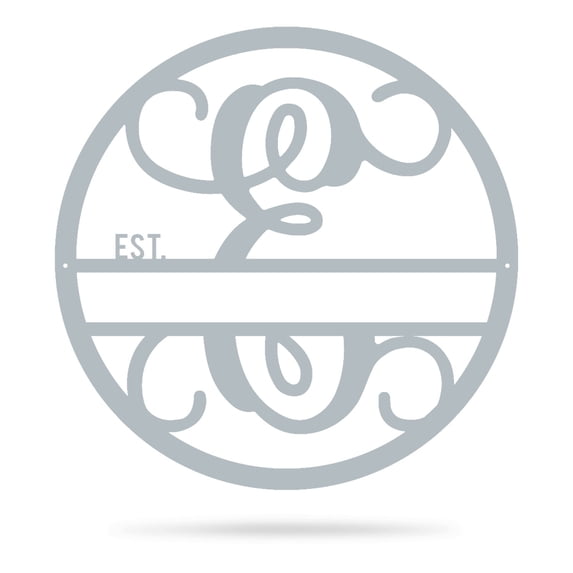 RealSteel Family Legacy Monogram – Personalized Metal Name Sign (Letter E, 30")