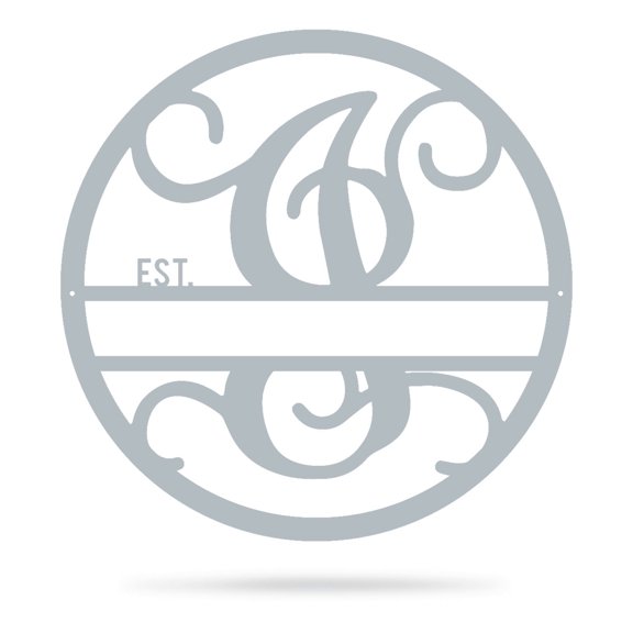 RealSteel Family Legacy Monogram – Personalized Metal Name Sign (Letter I, 30")