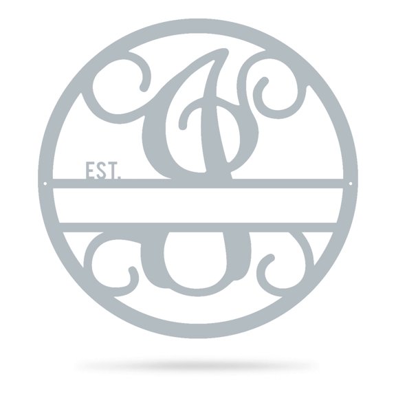 RealSteel Family Legacy Monogram – Personalized Metal Name Sign (Letter J, 36")