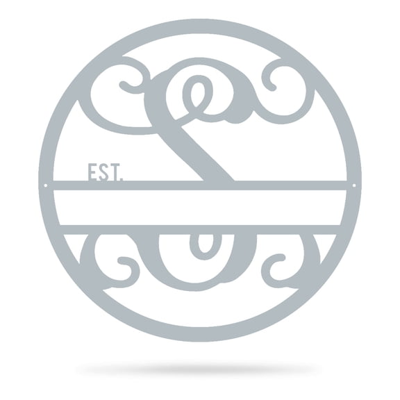 RealSteel Family Legacy Monogram – Personalized Metal Name Sign (Letter S, 18")